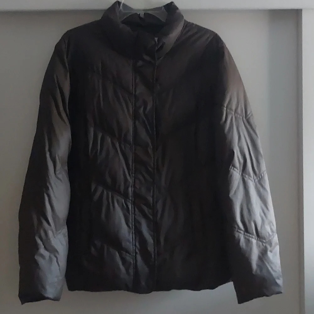 GAP Vintage Y2K 90s Chocolate Dark Brown Chevron Puffer Coat XL